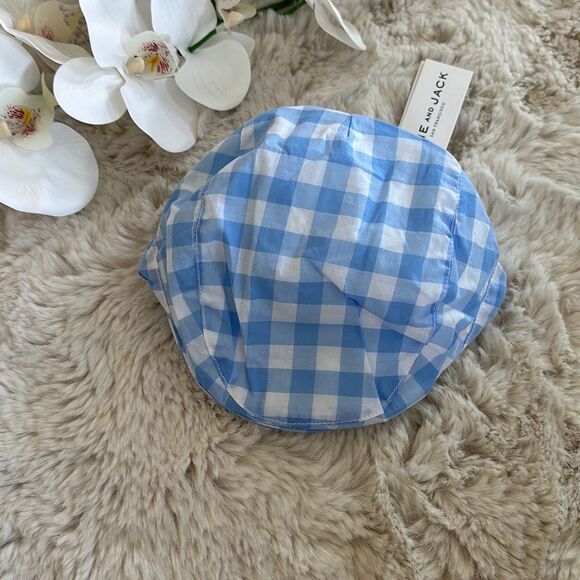 Janie & Jack Baby Gingham Newsboy Cap in Blue Size 18-24 Months - Picture 2 of 4